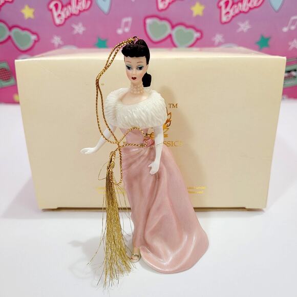 Lenox 2002 BARBIE ORNAMENT Enchanted Evening Brunette 1st in Series MIB COA - Picture 2 of 10